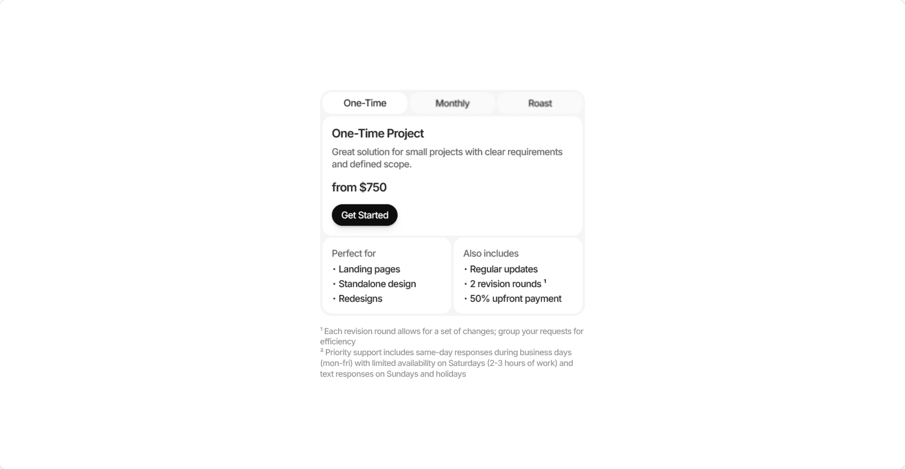 Pricing Page